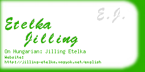 etelka jilling business card